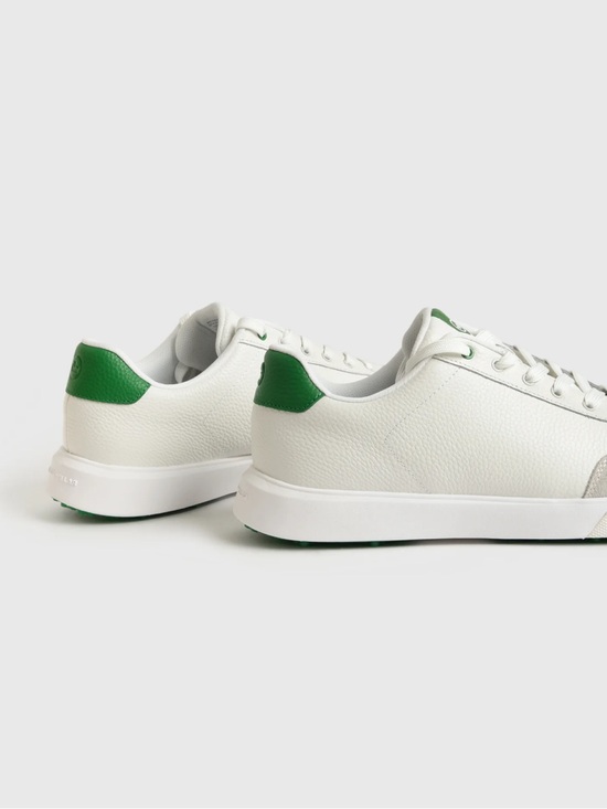NEW Peter Millar Drift Leather Hybrid Course Golf Shoe: White/Fairway (Size 10) main image 6